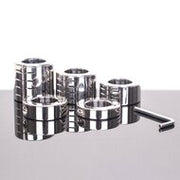 Kiotos - Ballstretcher RVS Met Groeven Scharnierend 56 mm Hoog- Ø 35 mm