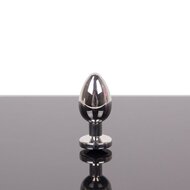 Kiotos - Buttplug RVS Met Zwart Kristal - Maat M