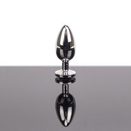Kiotos - Lichtgewicht Buttplug Metaal Met Wit Kristal - Medium