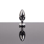 Kiotos - Lichtgewicht Buttplug Metaal Met Wit Kristal - Small