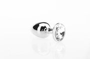 Kiotos - Buttplug aluminium met transparant kristal - large