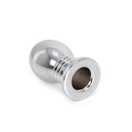 Kiotos - Holle Anaal Plug - RVS - Geribbeld - Lengte 70 mm