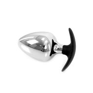 Kiotos - Sucker RVS Buttplug BIG-S 60 mm Met Siliconen voetje/handvat