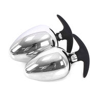 Kiotos - Sucker RVS Buttplug BIG-S 60 mm Met Siliconen voetje/handvat