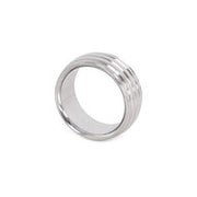 Kiotos - Luxe RVS Donut Cockring Fancy Met voelbare Groeven - Diameter 50 mm