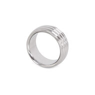 Kiotos - Luxe RVS Donut Cockring Fancy Met voelbare Groeven - Diameter 50 mm