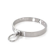 Kiotos - RVS Collar Solid Met Transparant Kristal voorzijde - Large - 13,5 cm