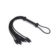 Demon's Kiss Gevlochten Cat O Nine Zweep/Flogger - luxe en exclusief ontwerp - zwart