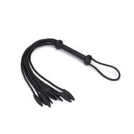 Demon's Kiss Gevlochten Cat O Nine Zweep/Flogger - luxe en exclusief ontwerp - zwart