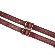 Wine Red Exclusief leren Strap-On Harnas