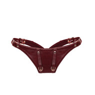 Wine Red Forced Orgasm Harnas Belt - gedwongen orgasme riem