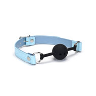 Liebe Seele - Macaron Luxe Bondage & BDSM Set met Handboeien, Enkelboeien, Halsband, Paddle, Flogger, Hogtie, Blinddoek, Ball Gag en Mini Massager- lichtblauw