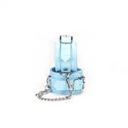 Liebe Seele - Macaron Luxe Bondage & BDSM Set met Handboeien, Enkelboeien, Halsband, Paddle, Flogger, Hogtie, Blinddoek, Ball Gag en Mini Massager- lichtblauw