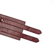Liebe Seele - Wine Red Luxe en Exclusieve Lederen Taille Bondagecorset | Corsetriem - wijnrood - maat M