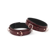 Liebe Seele - Wine Red leren dijboeien met rosé gouden hardware (2 maten beschikbaar) - exclusief en luxe - maat M/L