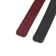 Liebe Seele - Wine Red leren dijboeien met rosé gouden hardware (2 maten beschikbaar) - exclusief en luxe - maat M/L
