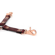 Liebe Seele - Wine Red Leren hogtie met clips | exclusief en luxe ontwerp - wijnrood
