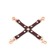 Liebe Seele - Wine Red Leren hogtie met clips | exclusief en luxe ontwerp - wijnrood