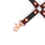 Liebe Seele - Wine Red Leren hogtie met clips | exclusief en luxe ontwerp - wijnrood