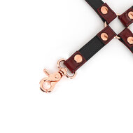 Liebe Seele - Wine Red Leren hogtie met clips | exclusief en luxe ontwerp - wijnrood