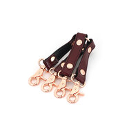 Liebe Seele - Wine Red Leren hogtie met clips | exclusief en luxe ontwerp - wijnrood