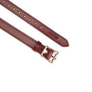 Liebe Seele - Wine Red Luxe en Exclusieve Lederen Blinddoek - wijnrood
