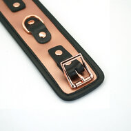 Liebe Seele - Rose Gold Memory Exclusieve Leren enkelboeien met voering van imitatiebont - rosé goud