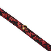 Liebe Seele - Victorian Garden Collar/Choker Smal - vegan vriendelijk - PU leer en kant - zwart/rood