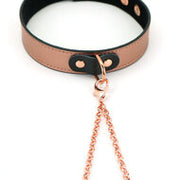 Rose Gold Memory Exclusieve smalle collar met tepelklemmen - rosé goud