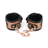 Liebe Seele - Rose Gold Memory - Exclusieve Leren polsboeien met voering van imitatiebont - rosé goud