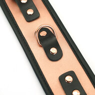 Liebe Seele - Rose Gold Memory - Exclusieve Leren polsboeien met voering van imitatiebont - rosé goud