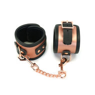 Liebe Seele - Rose Gold Memory - Exclusieve Leren polsboeien met voering van imitatiebont - rosé goud
