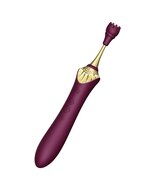 ZALO - Verwarmde Pinpoint Clitoris Vibrator Bess 2 met extra opzetstukken - paars