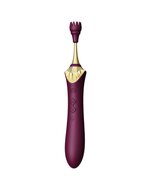 ZALO - Verwarmde Pinpoint Clitoris Vibrator Bess 2 met extra opzetstukken - paars