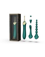 ZALO - Verwarmde Pinpoint Clitoris Vibrator Bess 2 met extra opzetstukken - smaragdgroen
