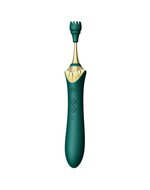ZALO - Verwarmde Pinpoint Clitoris Vibrator Bess 2 met extra opzetstukken - smaragdgroen