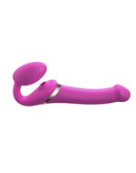 Strap-On-Me Vibrerende Strapless Voorbinddildo met luchtdruk stimulatie - roze - maat M