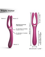 Dorcel - Infiniite Joy - Multi Vibrator - Met Twee 360° Flexibele Armen - Roze