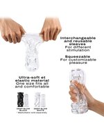 Dorcel - Deep Blow Multi Sensation - Stroker Sleeve Voor Masturbator - Transparant