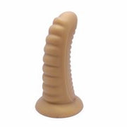 Kiotos Ribbed Penis XL Shinny Flesh Suction Dildo - Amazing Shinny Gold/Flesh Silicone - 8 cm diameter x 30 cm lang