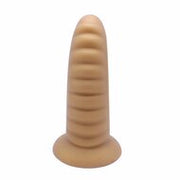 Kiotos Ribbed Penis XL Shinny Flesh Suction Dildo - Amazing Shinny Gold/Flesh Silicone - 8 cm diameter x 30 cm lang