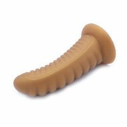 Kiotos Ribbed Penis XL Shinny Flesh Suction Dildo - Amazing Shinny Gold/Flesh Silicone - 8 cm diameter x 30 cm lang