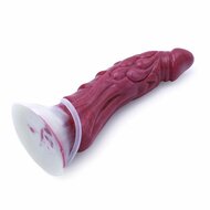 Kiotos Monstar Squirting Dildo Beast No. 63 - 22 x 4.5 cm - rood/wit
