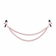 Kiotos - Tepelklemmen Rosé Goud Met dubbele Ketting