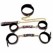 Kiotos - BDSM Set 3-delig Met Reptielenprint - Goud/Roze