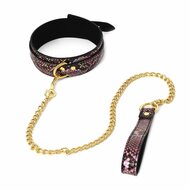 Kiotos - BDSM Set 3-delig Met Reptielenprint - Goud/Roze