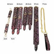 Kiotos - BDSM Set 3-delig Met Reptielenprint - Goud/Roze