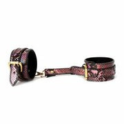Kiotos - Handboeien Met Reptielenprint - Goud/Roze