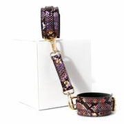 Kiotos - Handboeien Met Reptielenprint - Goud/Roze
