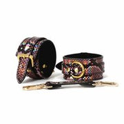 Kiotos - Handboeien Met Reptielenprint - Goud/Roze